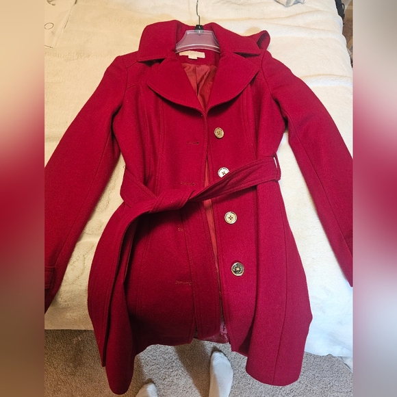 Red Peacoat- Michael Kors - Picture 4 of 16